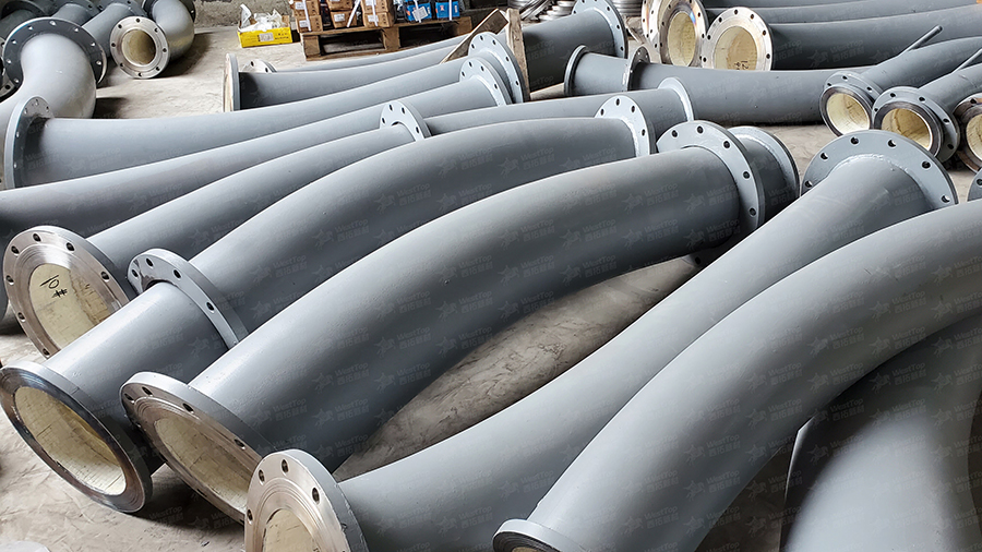 水泥厂耐磨陶瓷弯头